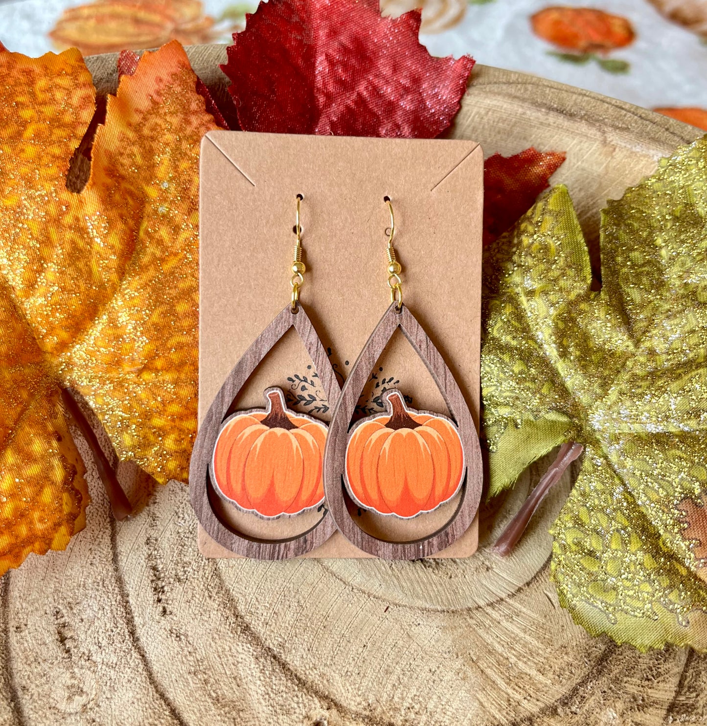 Autumn Whimsy Wooden Earrings - 6 Fall Designs