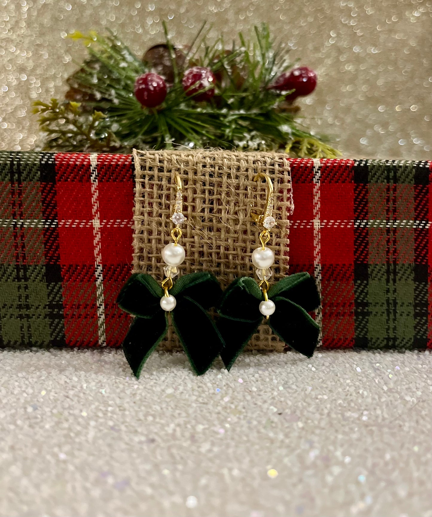 The Holly Luxe Velvet Bow Earrings