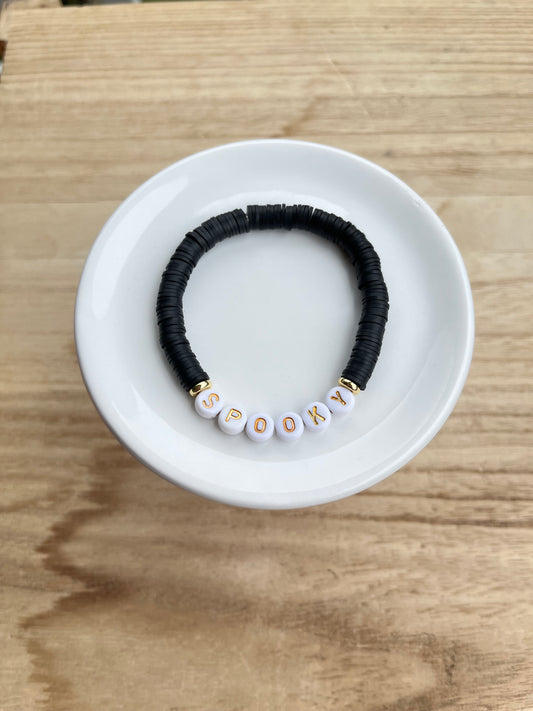 Spooky Gold Letter Bracelets