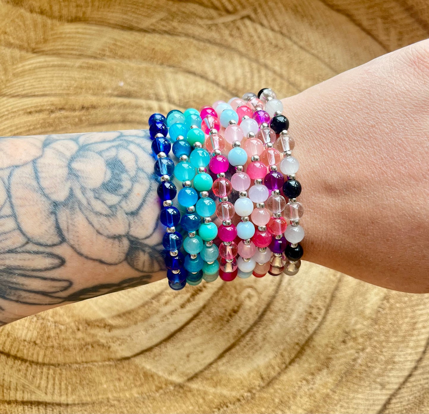 Everyday Radiance Glass Beaded Bracelets - 8 color options!