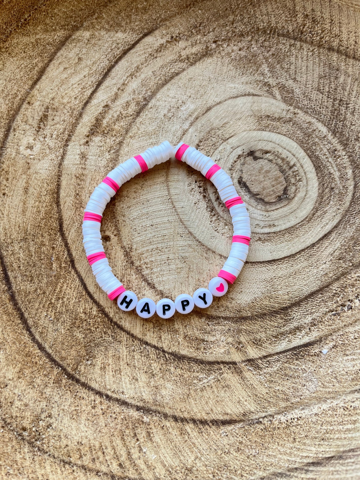 Good Vibes Collection | Beachy Clay Letter Bracelets
