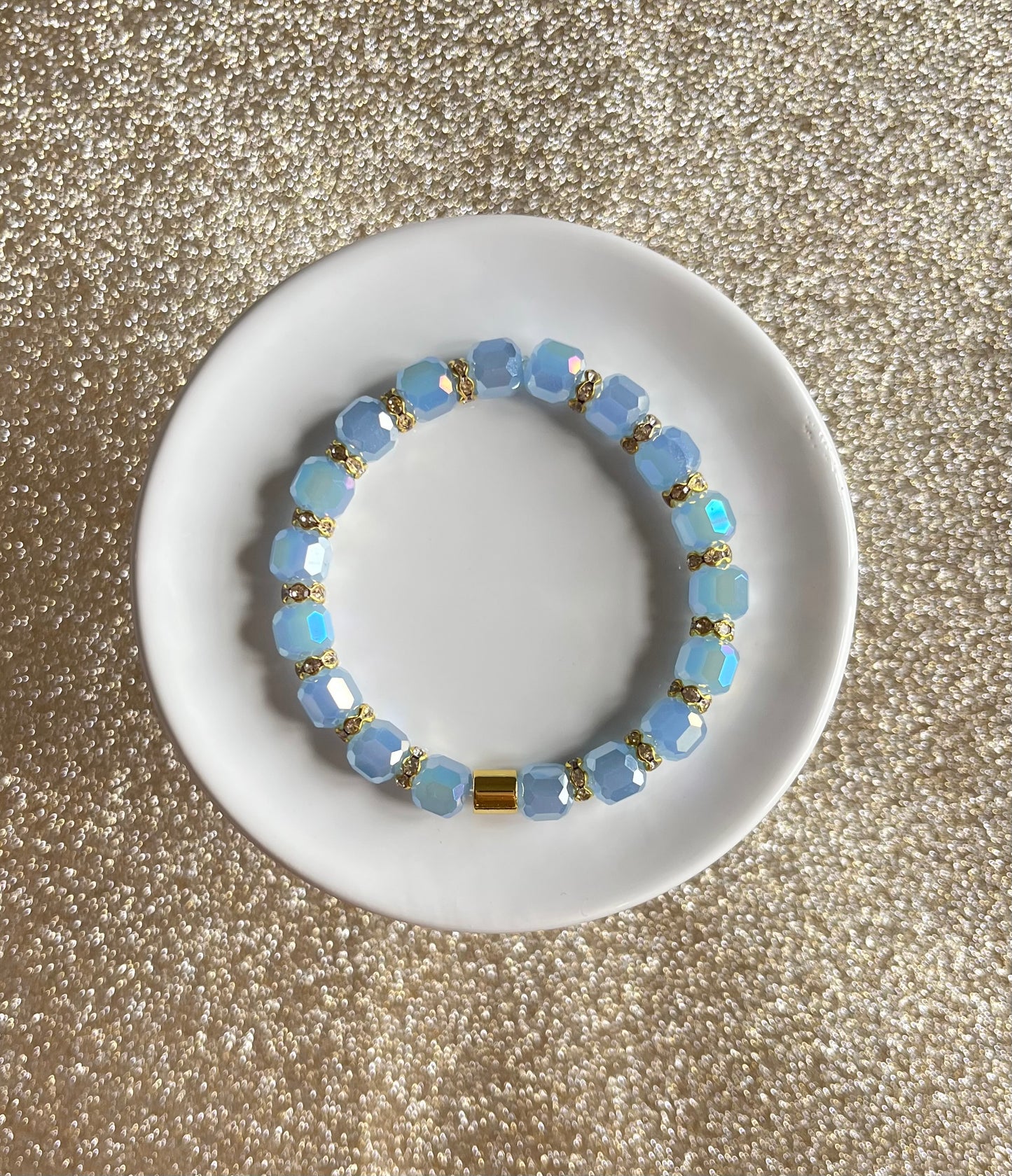 Golden Glacier Stretch Bracelet