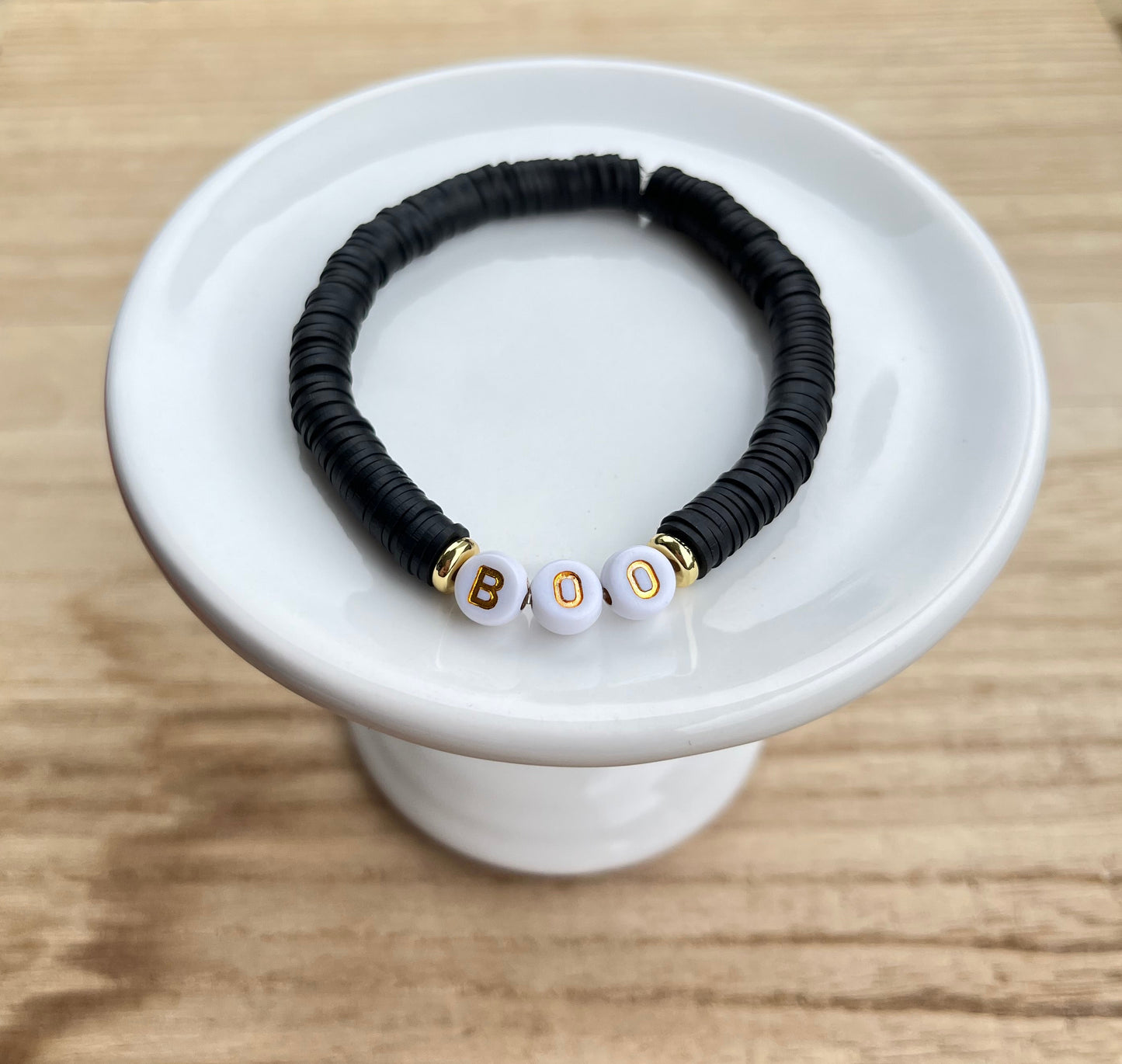 Spooky Gold Letter Bracelets