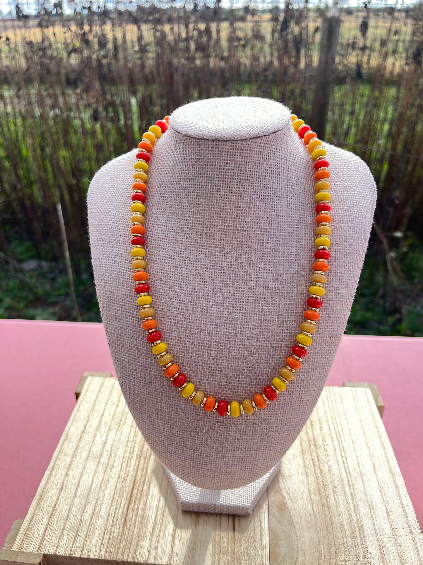Autumnal Treasures Beaded Necklace