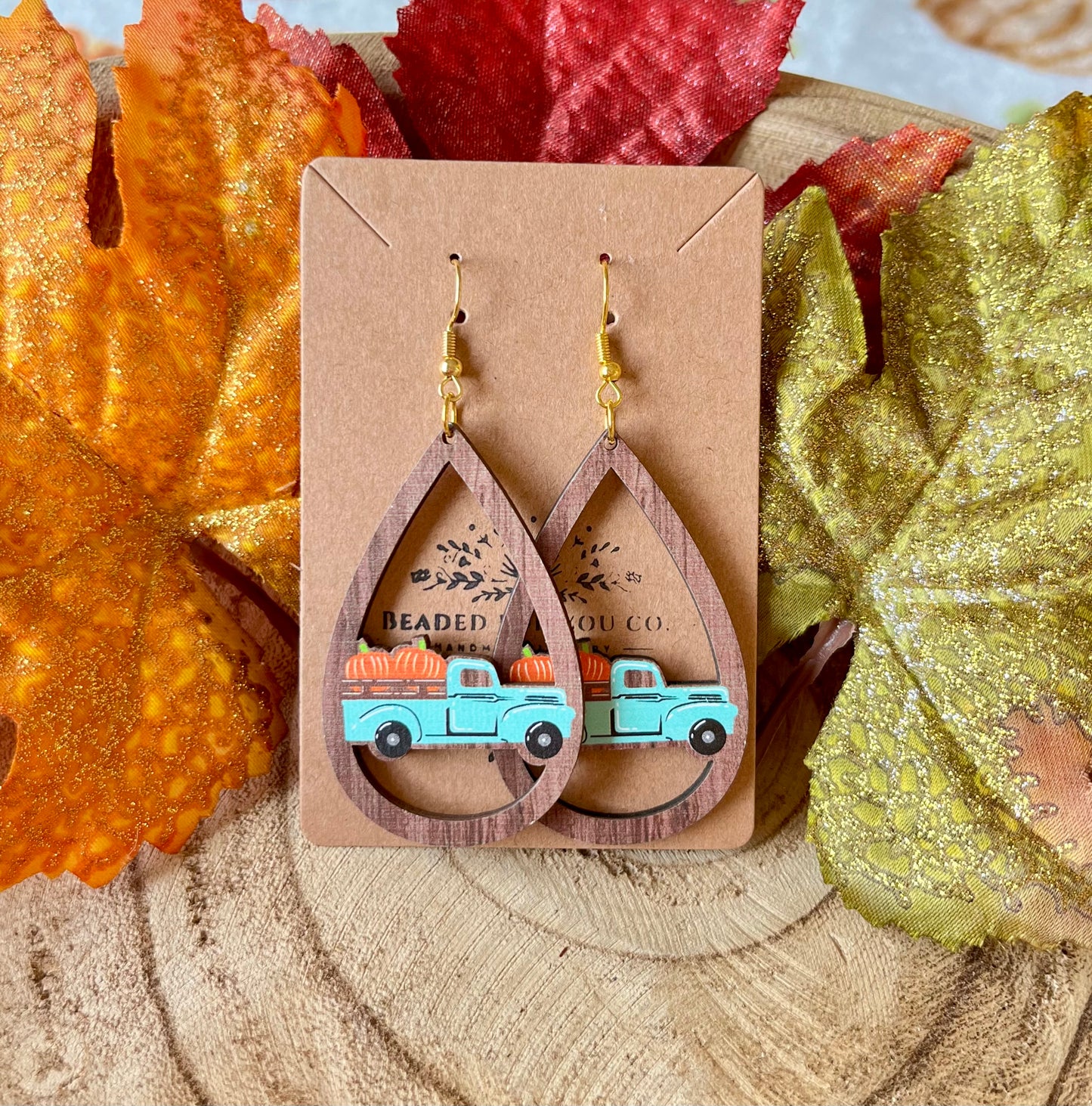 Autumn Whimsy Wooden Earrings - 6 Fall Designs