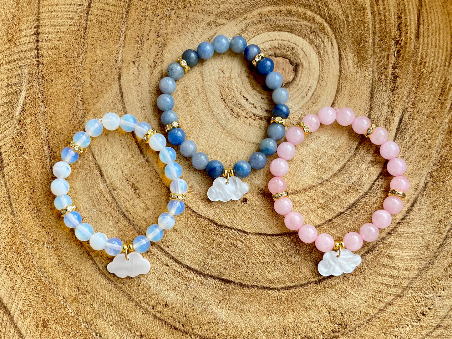 Enchanted Clouds Gemstone Charm Bracelet