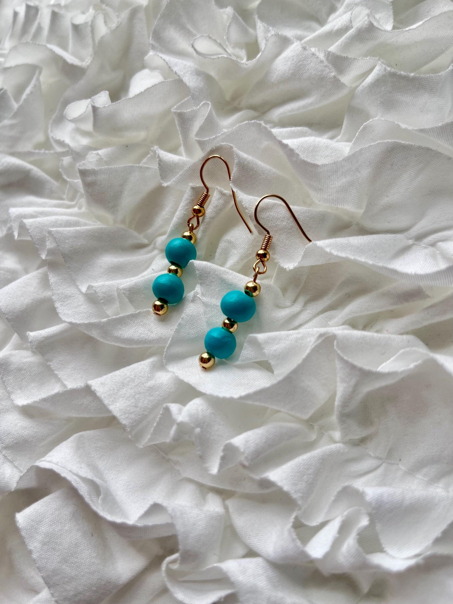Turquoise Treasure – 3 piece wooden beaded jewelry set