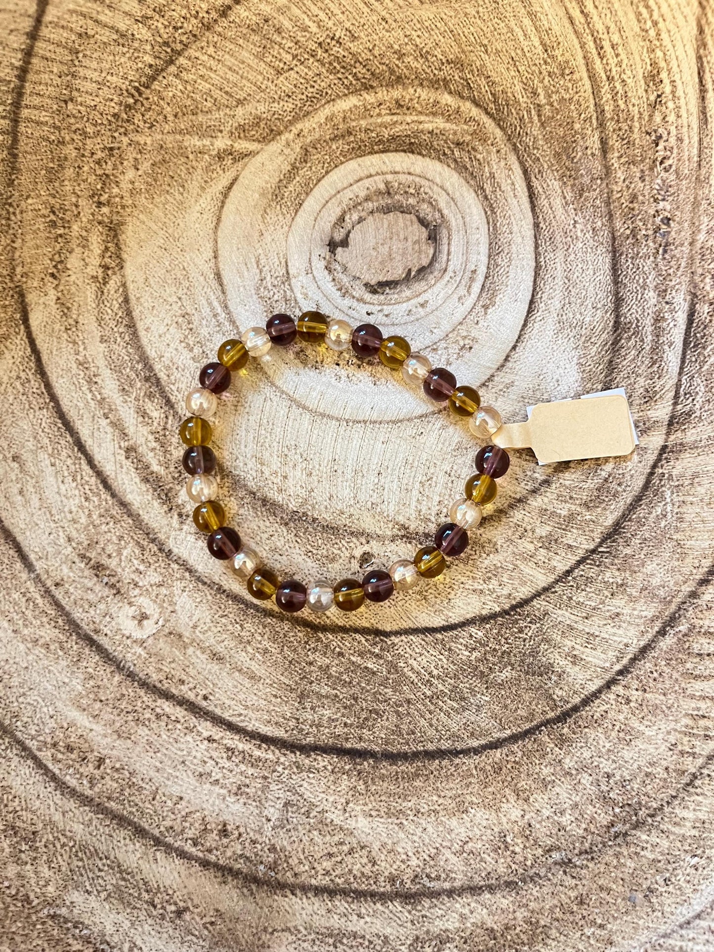 Shades of Autumn Glass Beaded Stretch Bracelet