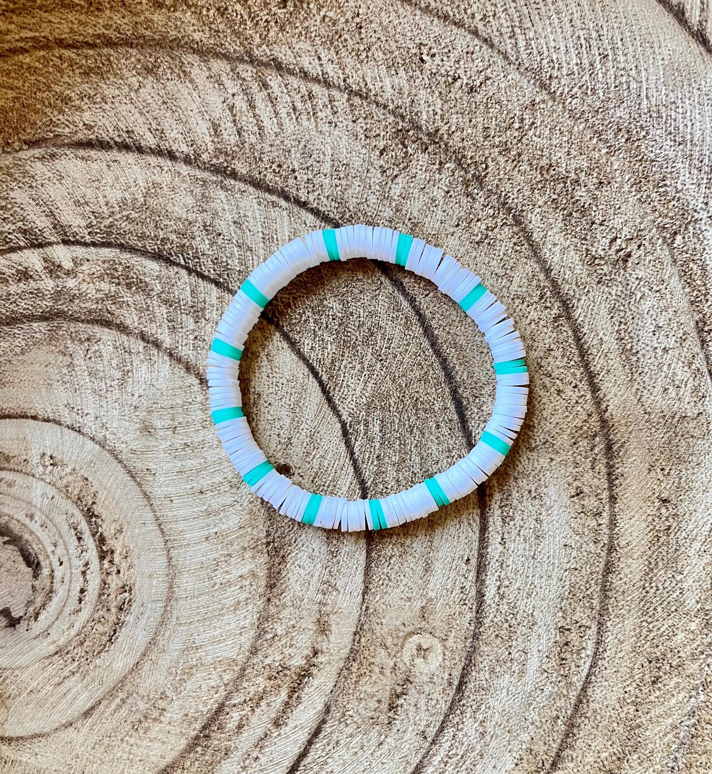 Beach Day – Bracelet Set of 4 Handmade Colorful Polymer Clay beaded bracelets