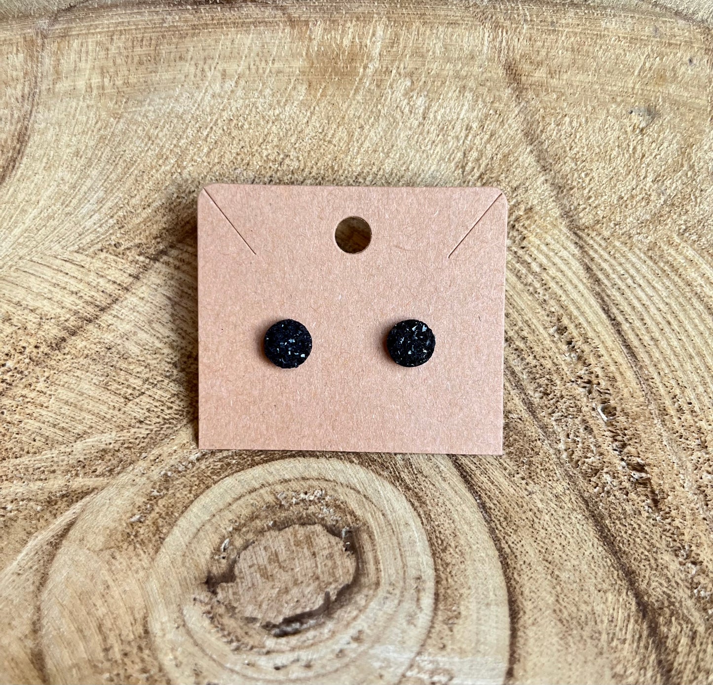 Iridescent Druzy Stone Stud Earrings