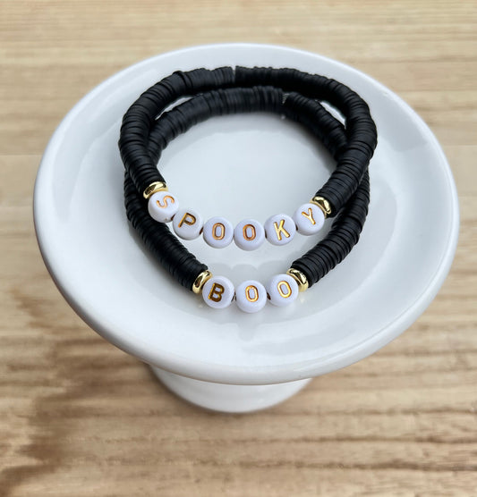Spooky Gold Letter Bracelets