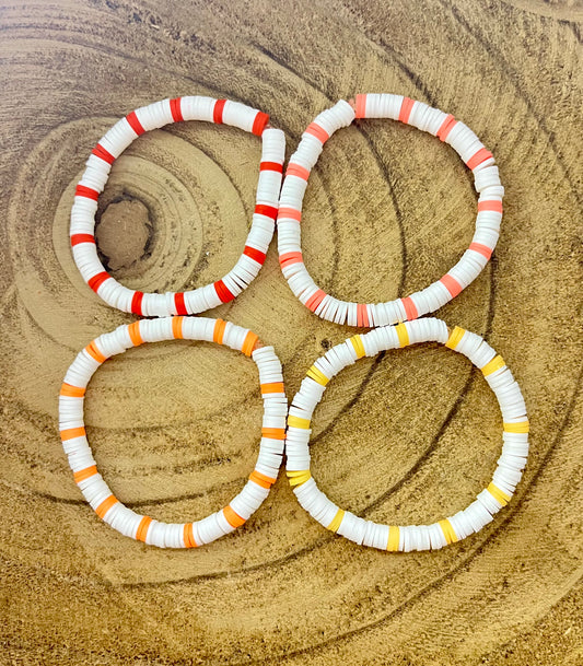 Clay Color Burst Bracelets