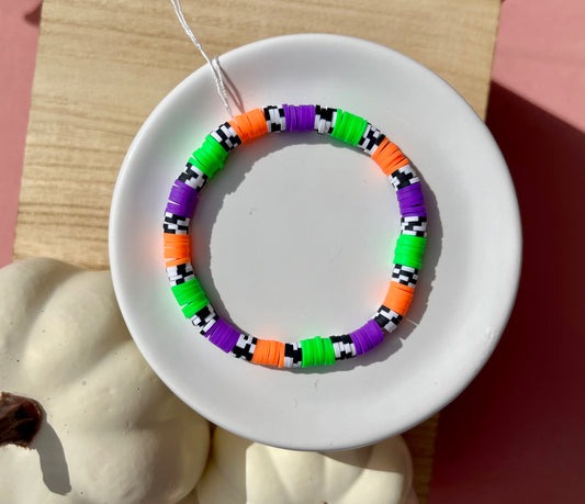 Beetlejuice Clay Beaded Bracelet
