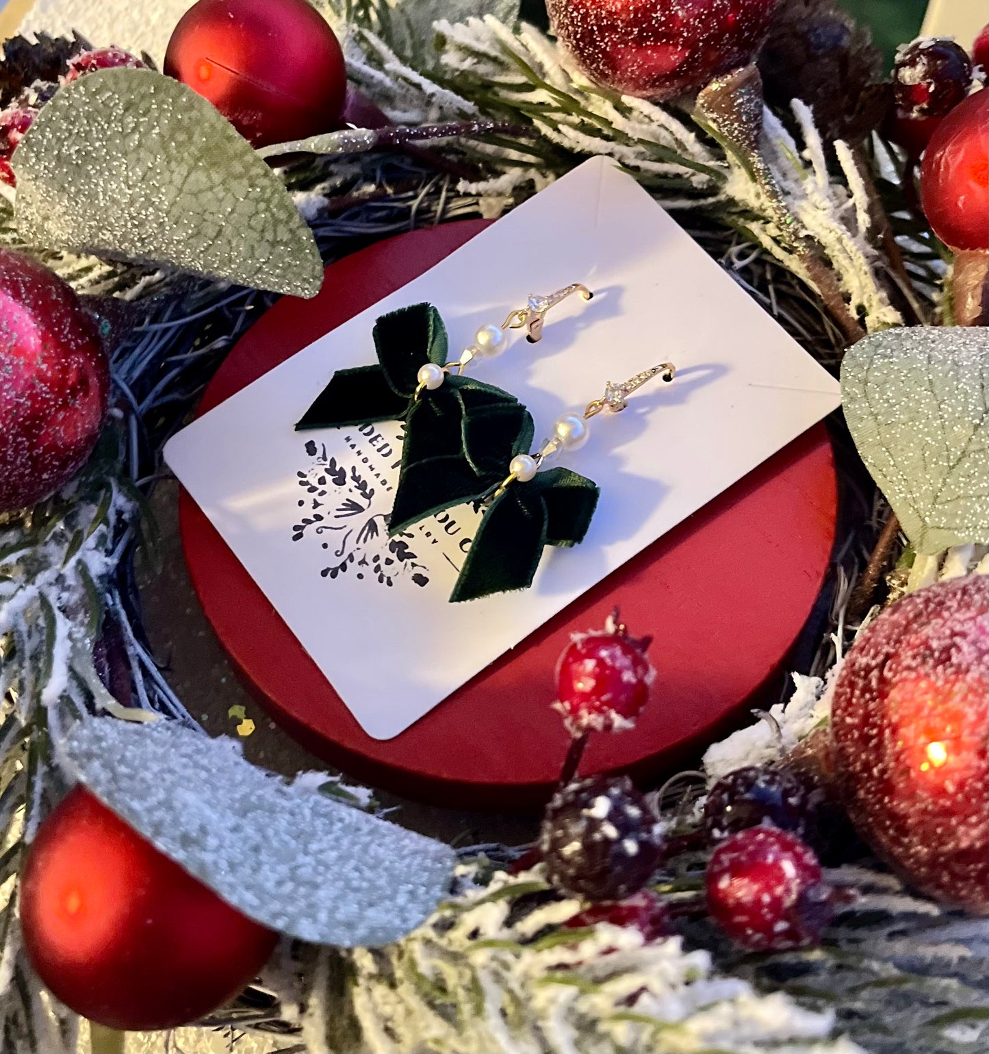 The Holly Luxe Velvet Bow Earrings