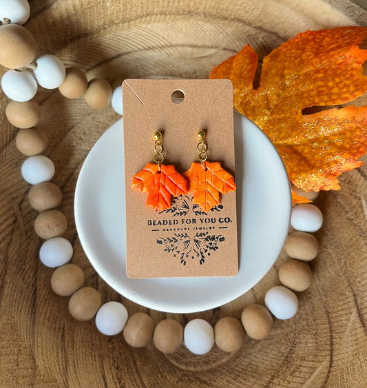 Marbled Maple Drop Earrings