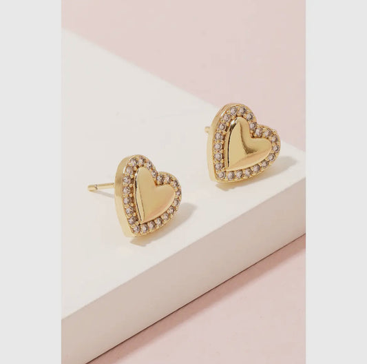 Heart Of Gold Studs