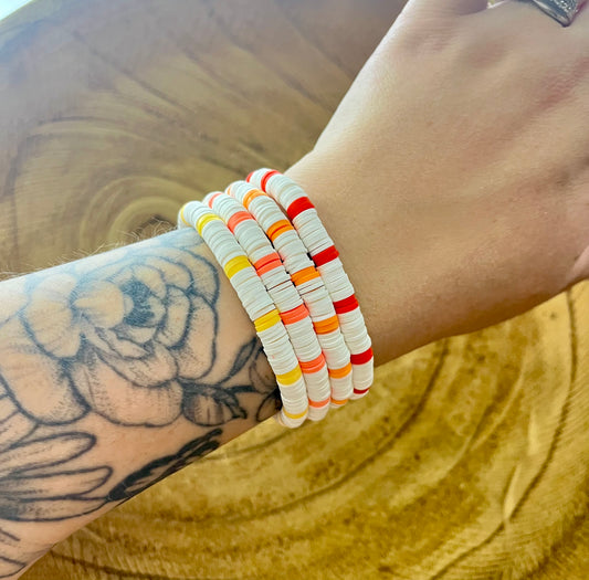 Clay Color Burst Bracelets