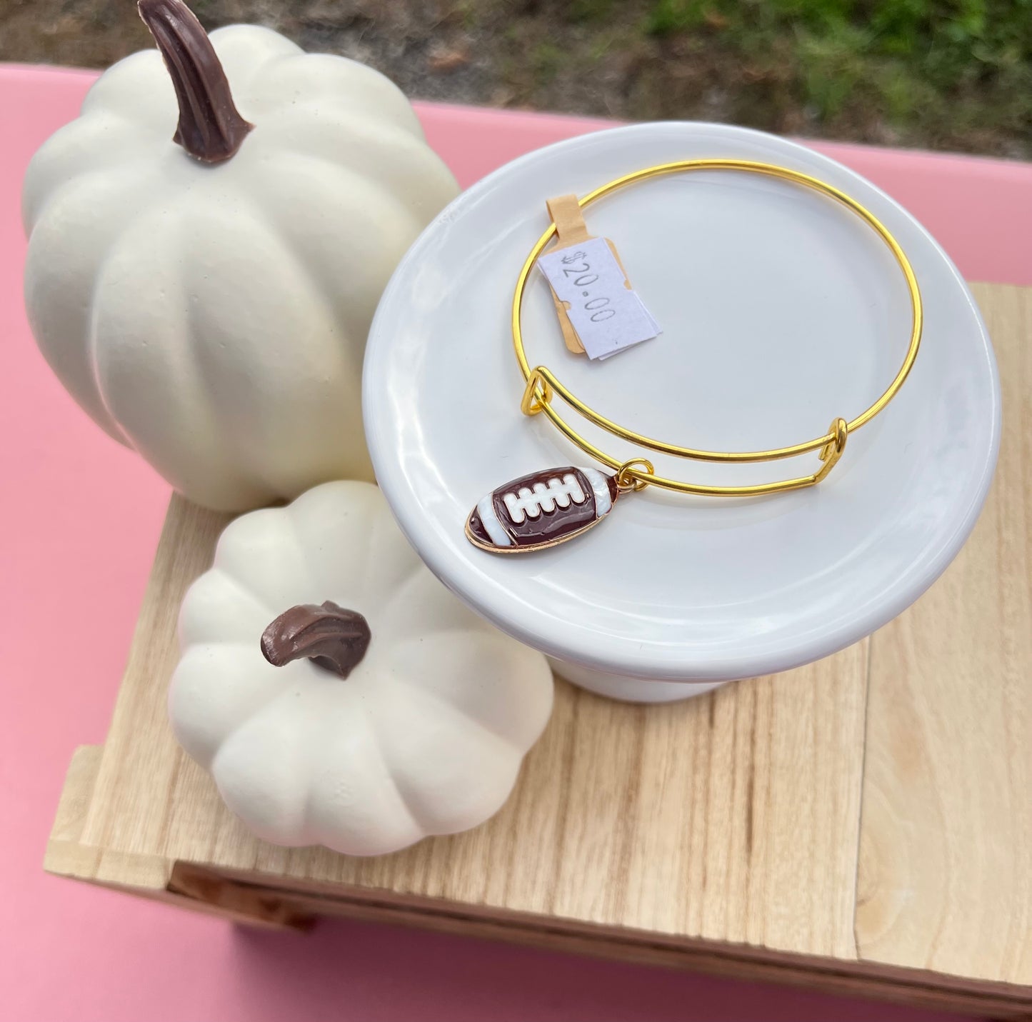 Football Charm Bangle