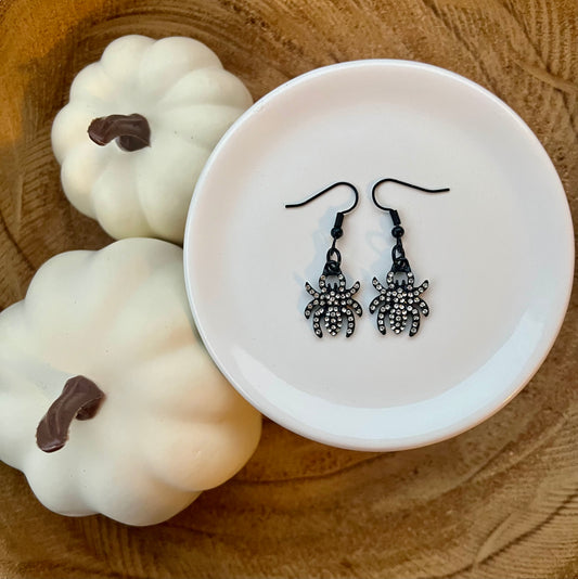Spider Sparkle Charm Earrings