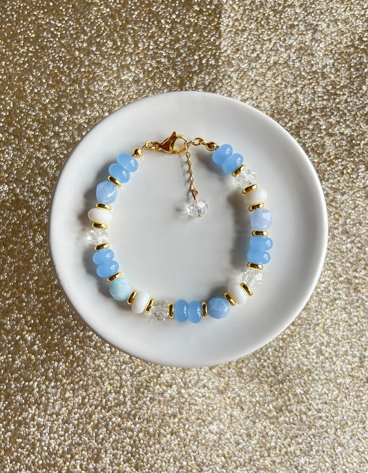 Frosted Aquamarine Bracelet