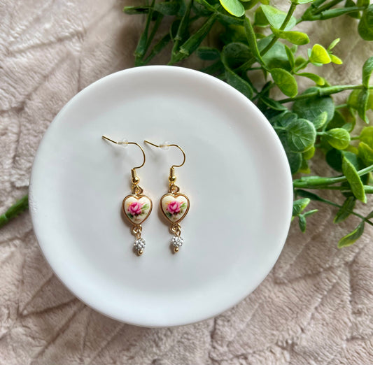 Rosette Romance Drop Earrings