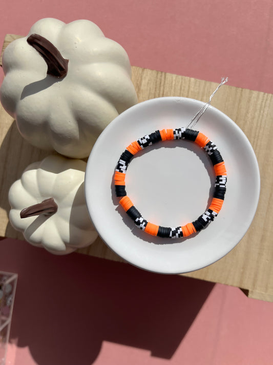 Pumpkin Retro Clay Beaded Bracelet