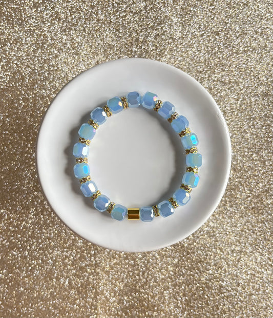 Golden Glacier Stretch Bracelet