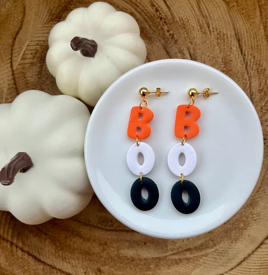 BOO Clay Drop Stud Earrings