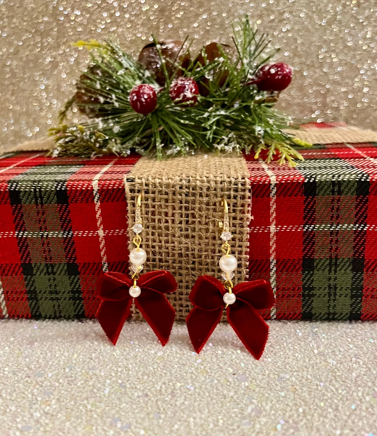 The Holly Luxe Velvet Bow Earrings