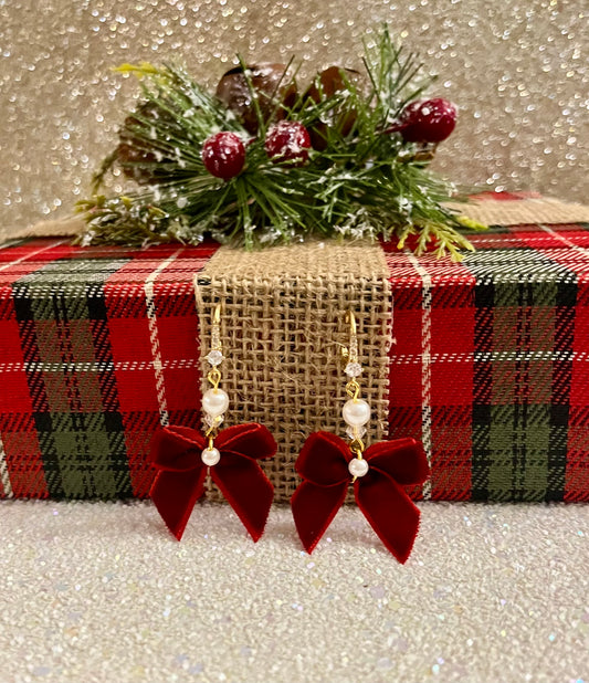 The Holly Luxe Velvet Bow Earrings