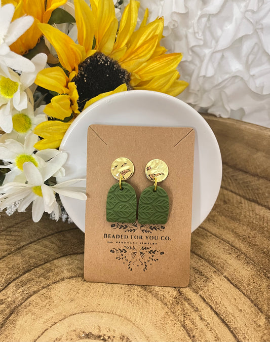 Golden Grove Clay Drop Post Earrings