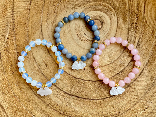 Enchanted Clouds Gemstone Charm Bracelet
