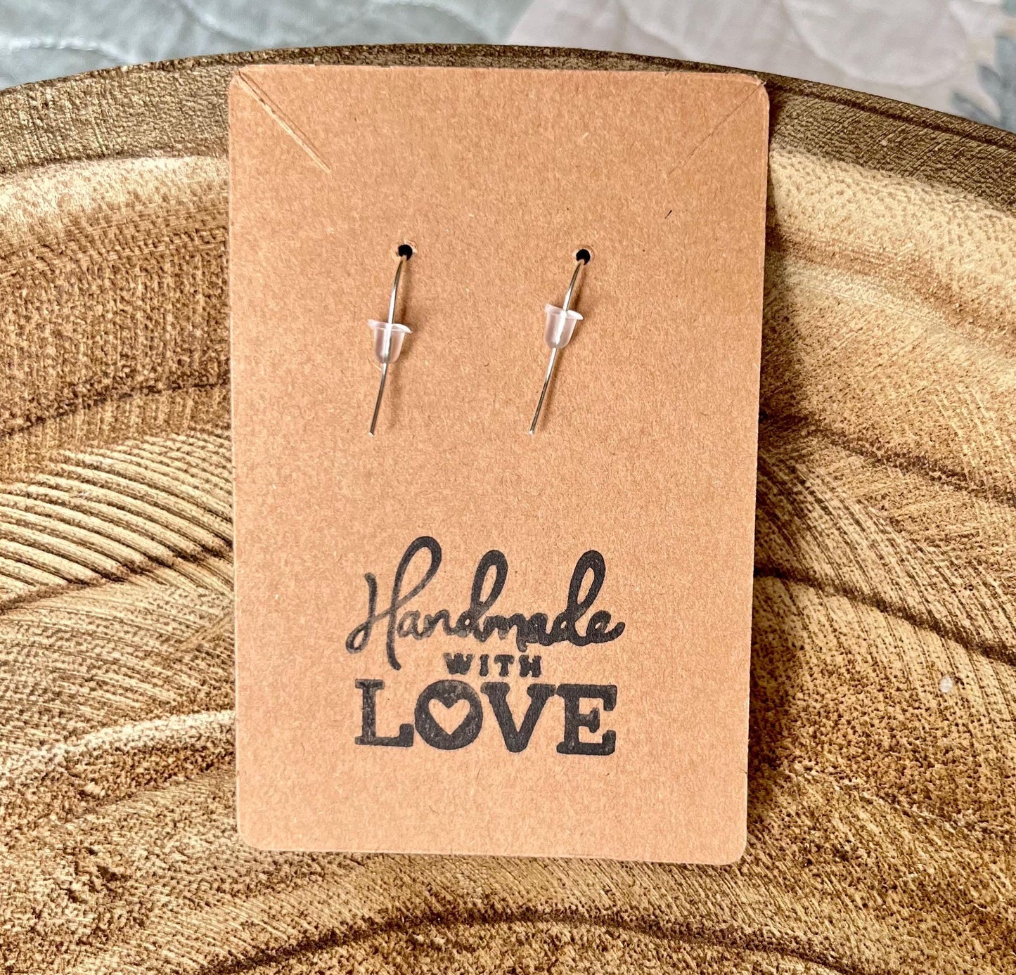 Pink Glass Tulip Drop Earrings | Gold or Silver Finish – 1.5” Spring Garden Charm with faux pearls