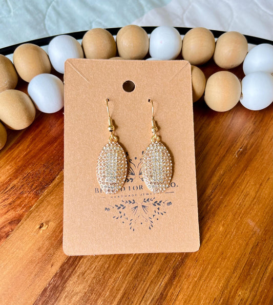 Home Team Collection – Handmade Crystal Sports Charm Drop Earrings | Football, Softball, Baseball, Basketball, Soccer