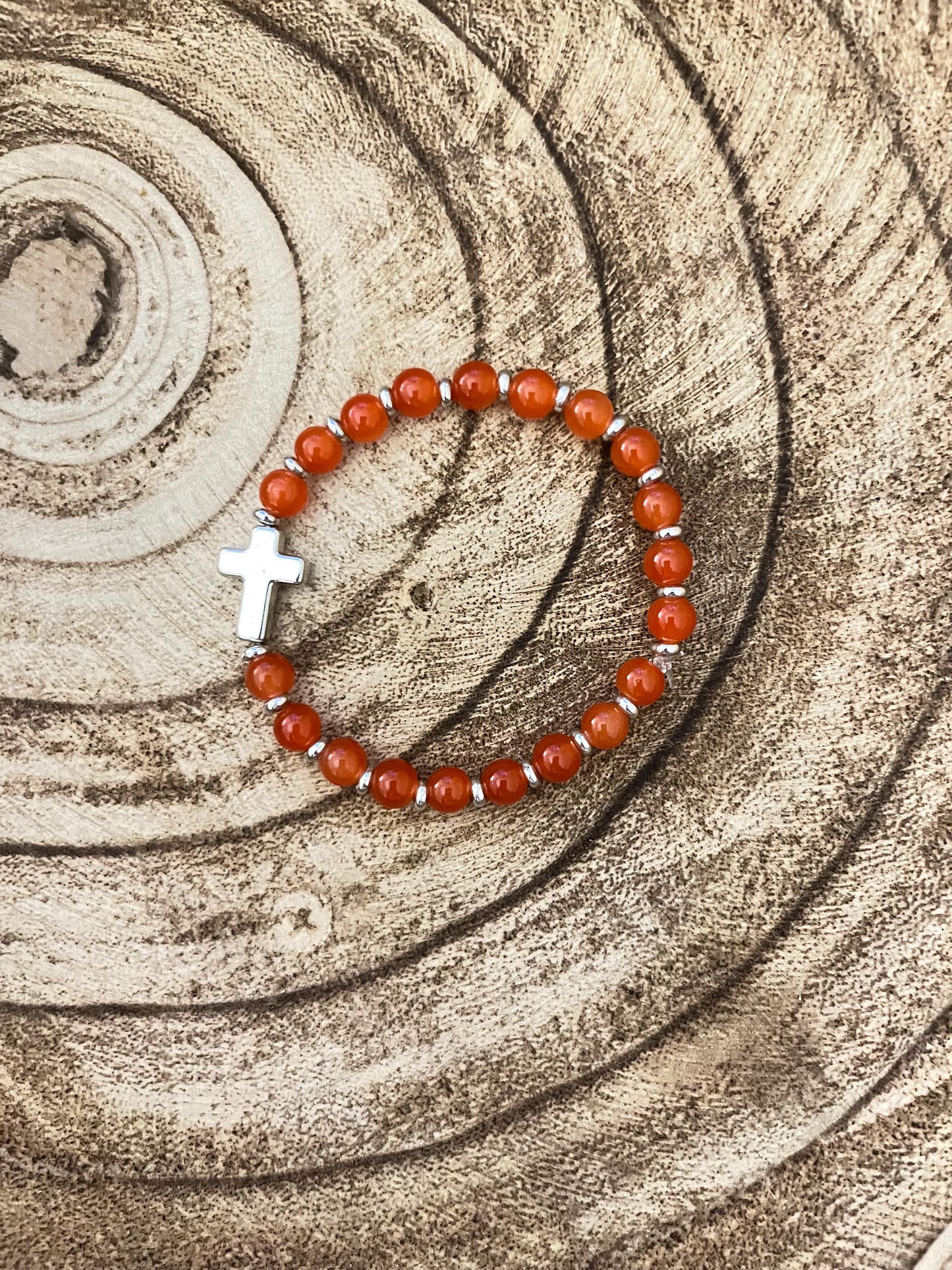 Forever Faithful – Glass Beaded Cross Stretch Bracelets | Christian Jewelry